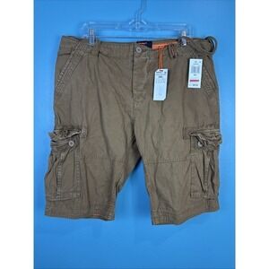 Superdry Cargo Shorts XXL Brown Paratrooper  Military Y2K Skater Streetwear